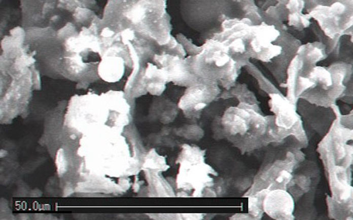 Electron microscope image of street dust
